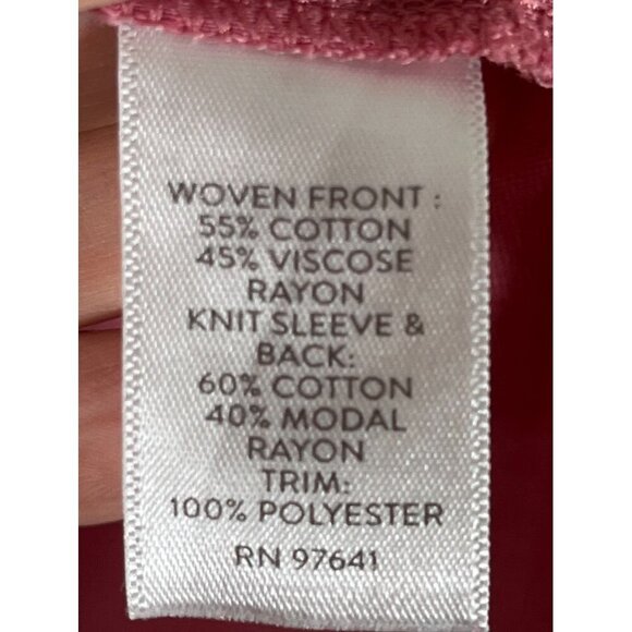 J Jill Floral Embroidery Top XL Pink Boho Western Feminine Hippie Tassel Classic - Picture 7 of 11